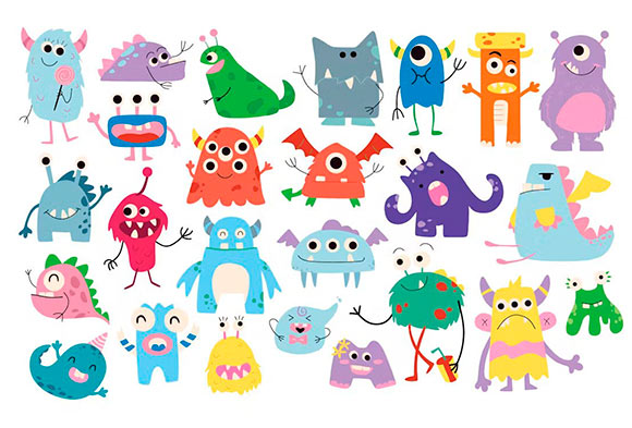 Cute Monster Illustration 8ZDQVF6