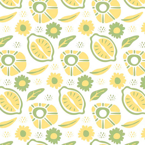 Green Lemon and Summer Pattern V9WDSL5