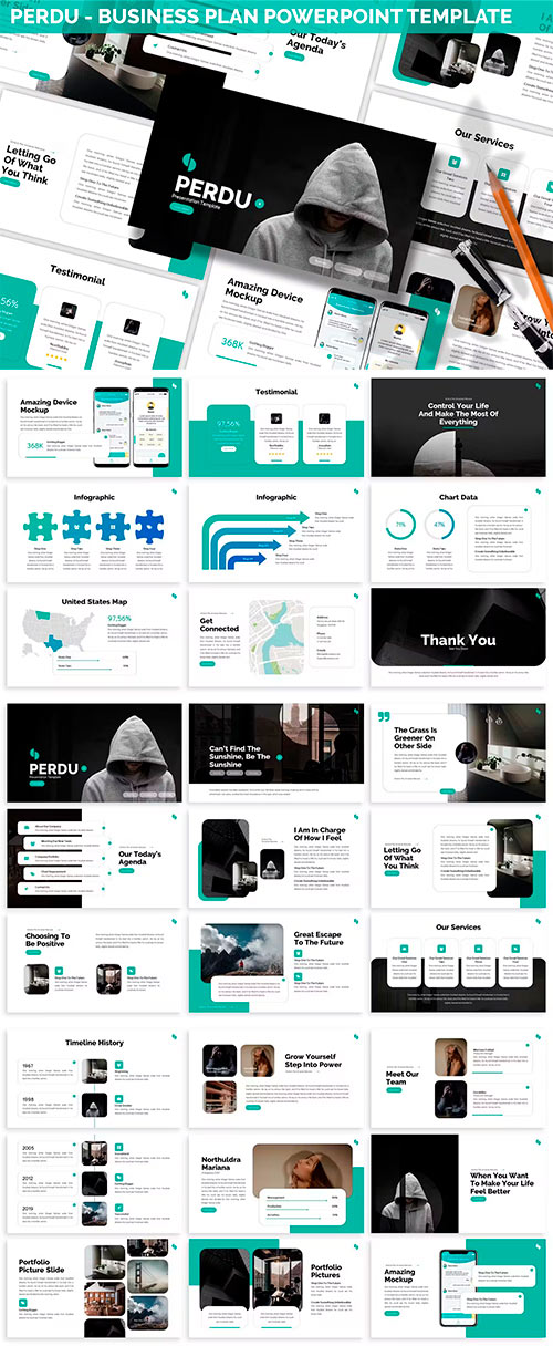 Perdu - Business Plan Powerpoint Template