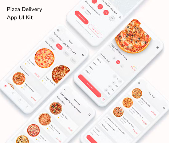 Pizza Delivery App UI Kit SHX4HLZ