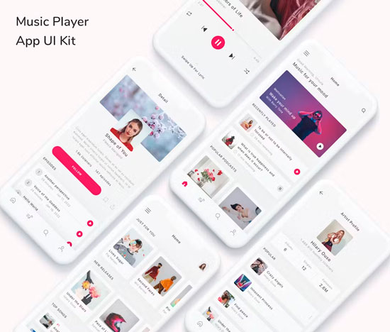 Music Player App UI Kit 4KKF22L