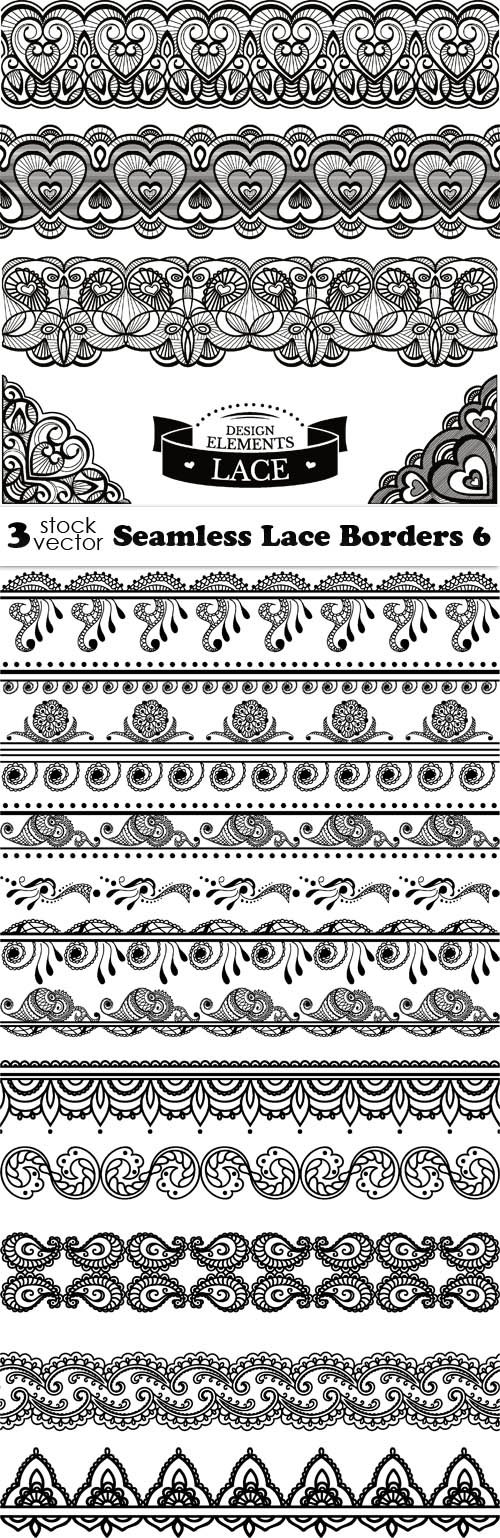 Vectors - Seamless Lace Borders 6