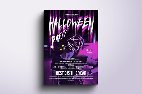 Halloween Party Poster & Flyer v3