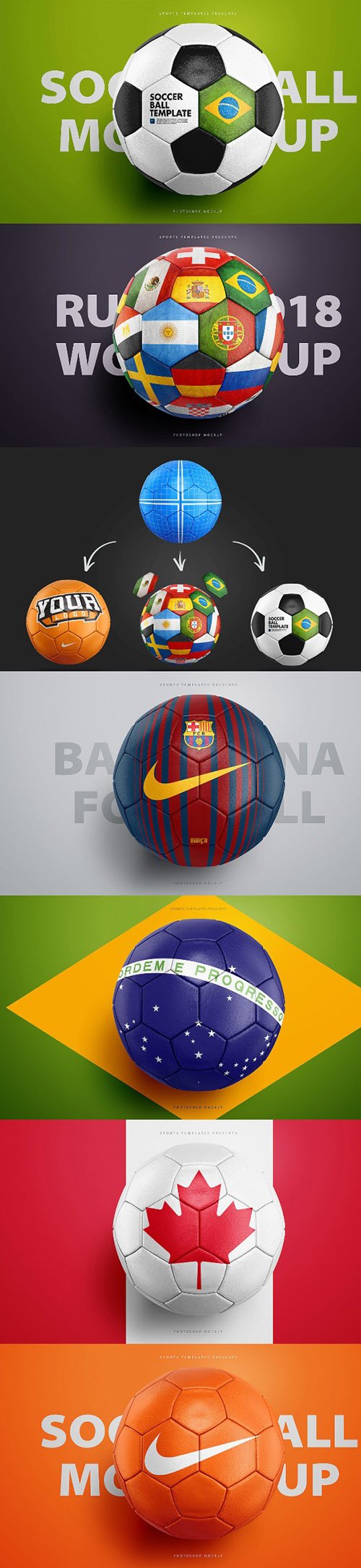 Football / Soccer Ball Photoshop Mockup PSD