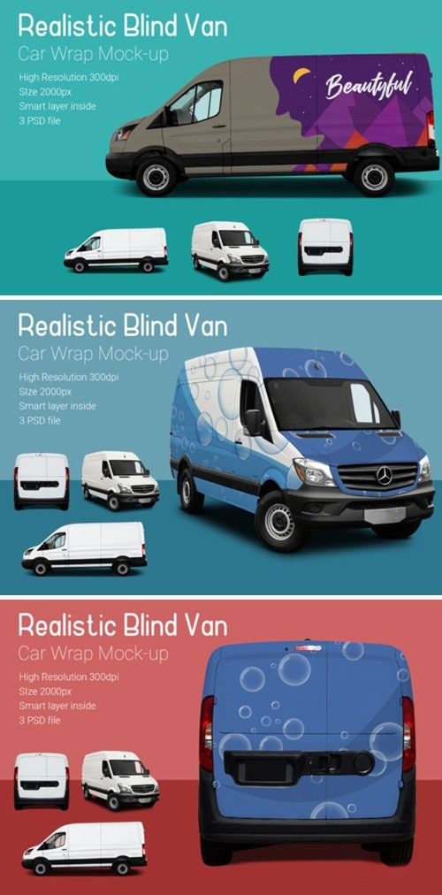 Blind Van Car Mock-Up