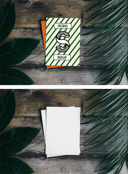 Blank Card PSD Mockup