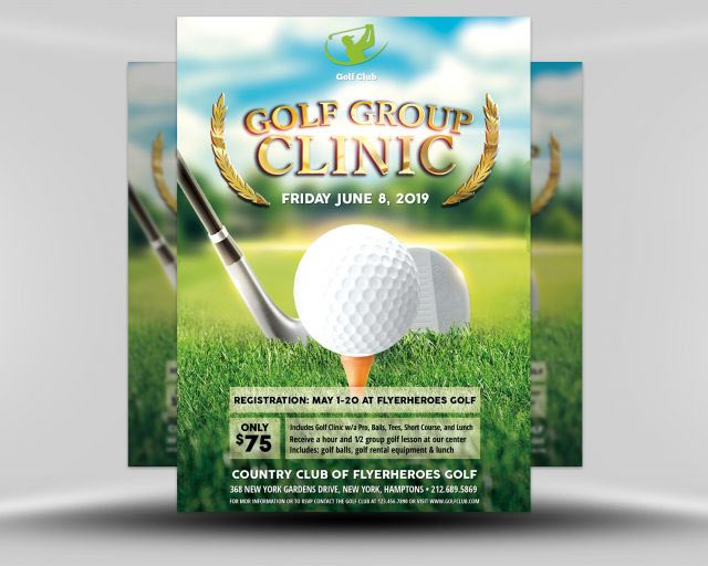 Golf Clinic 01 Flyer PSD