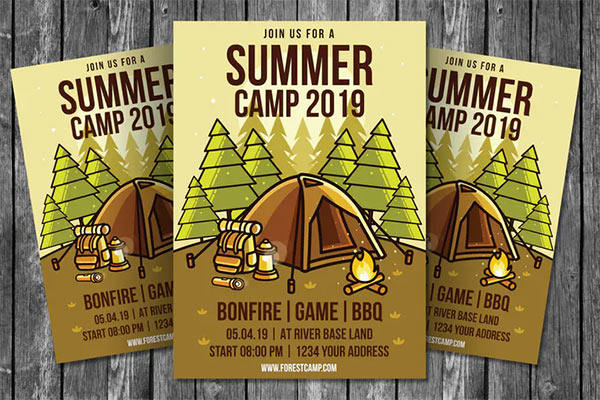 Summer Camp Flyer Template PSD