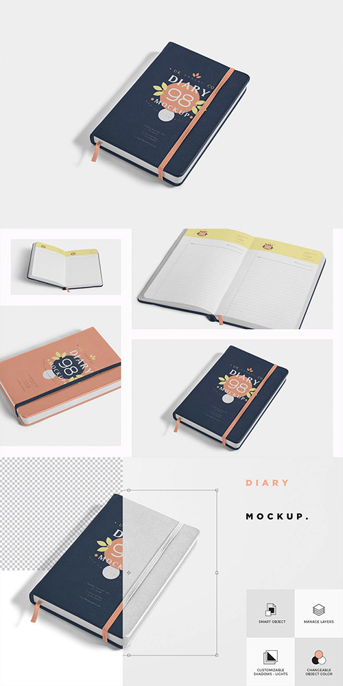 Open and Closed Notebook Mockups