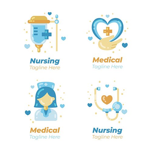 Nurse Logo Template Collection