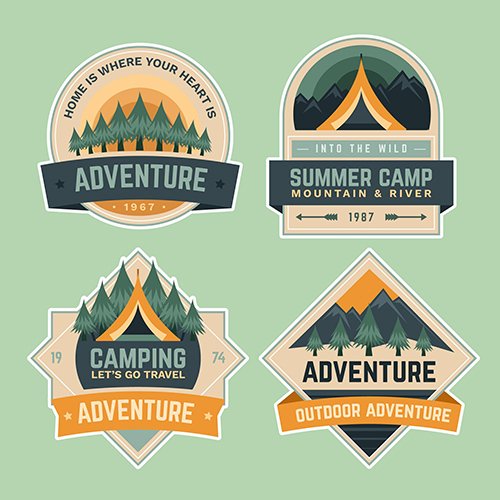 Summer Camping School Adventure Badges