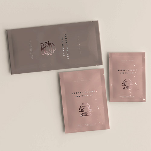 Plastic Sachet Packet Mockup