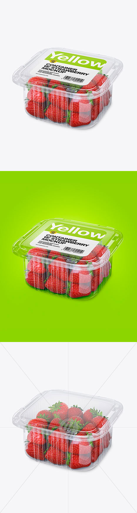 Container w/ Strawberry Mockup 49957