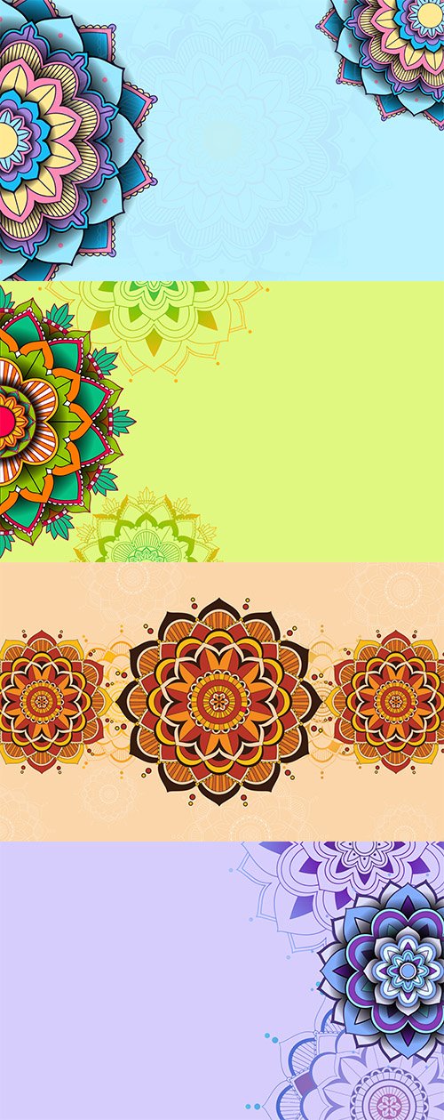 Background Template with Mandala Pattern