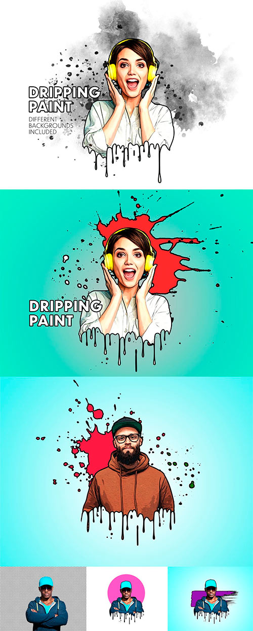 Comic Paint Drip Effect 461120862