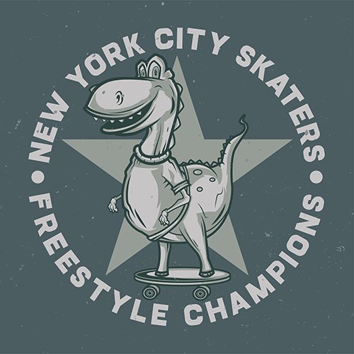 Design Logo Dinosaur Skateboard