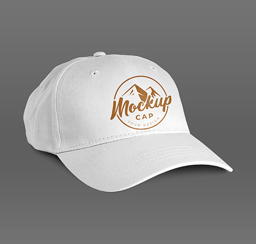 Isolated White Cap Mockup