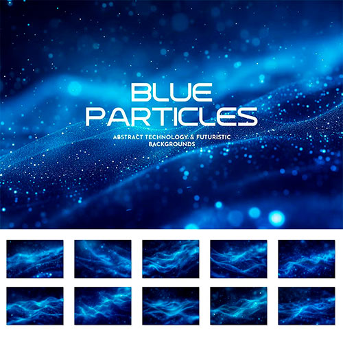 Blue Particle Wave Backgrounds L48RA6J