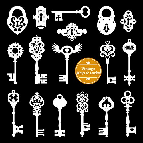 White Keys Locks Set