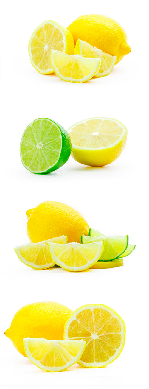 Photos - Fresh Lime and Lemon Isolated