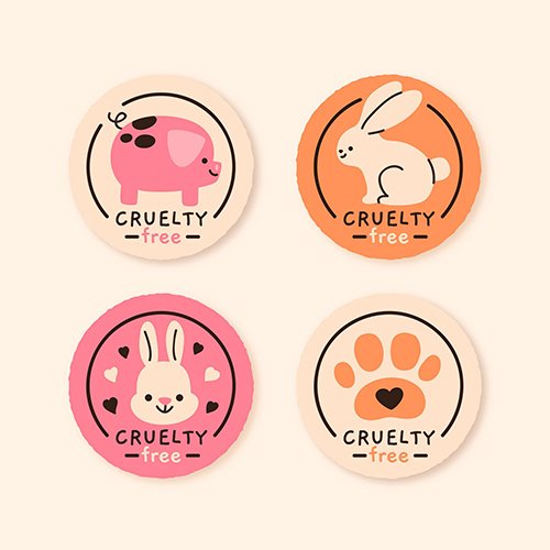 Hand-Drawn Cruelty Free Badge Collection