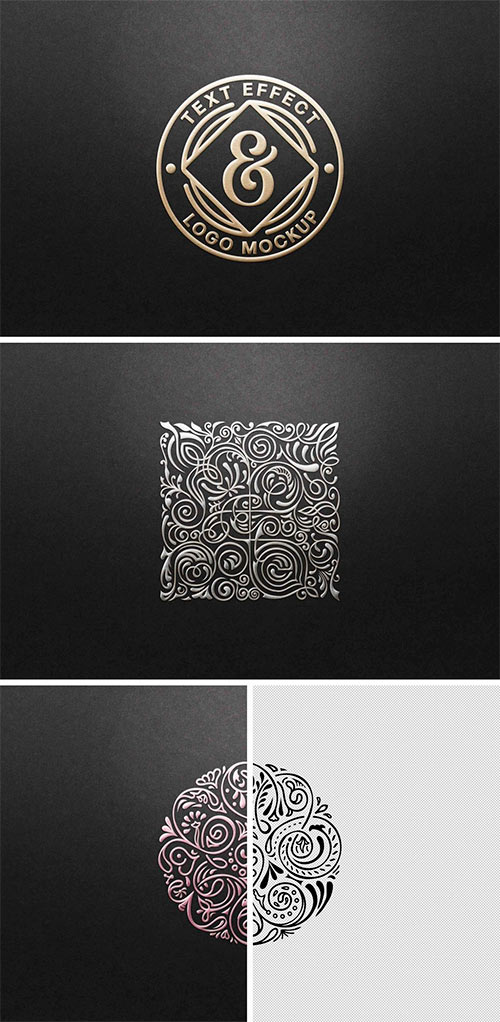 Gold Hot Foil Embossing Logo Mockup 460400827