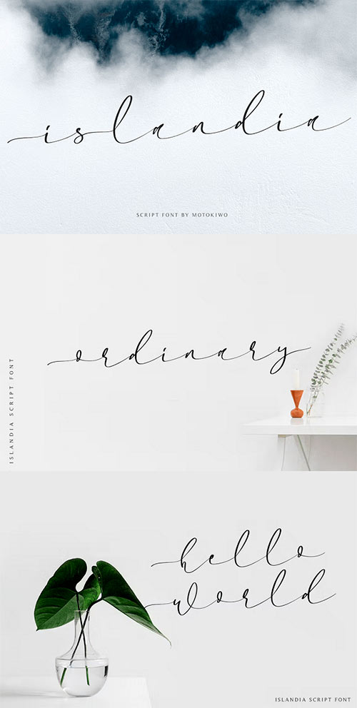 Islandia - Simple Script Font 3XELFFJ