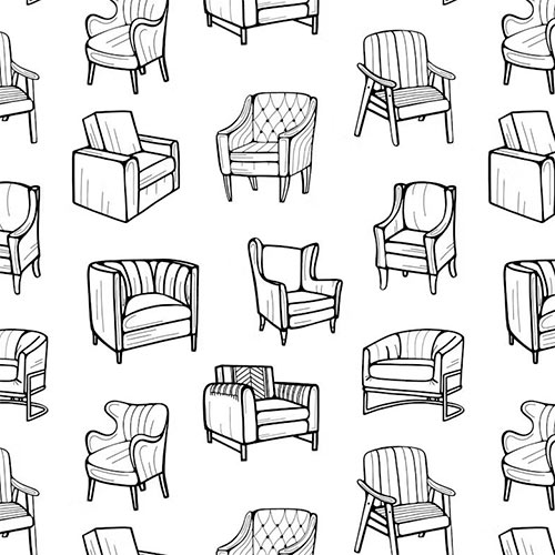 Armchairs Sofas and Chairs Pattern 39HQZMC