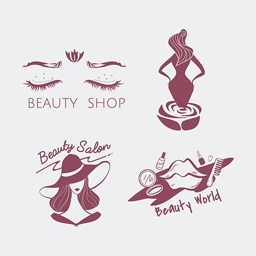 Set of womens beauty and style icons vector