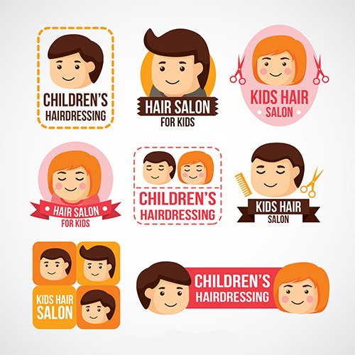 Childrens Hairdressing Logos