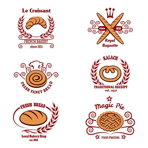 Bakery Bread Logo Set