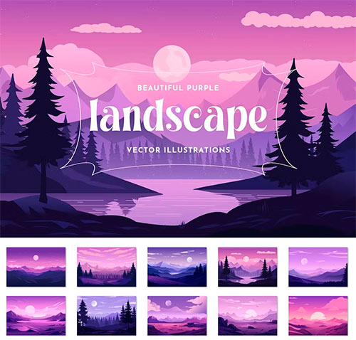 Purple Landscape Backgrounds 2R6LMMY