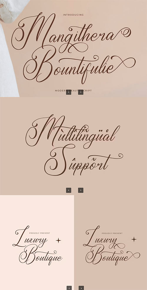 Mangithera Bountifulie Modern Script Font YVQ6HUL