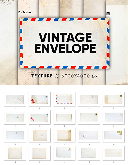 20 Vintage Envelope Texture C4CTLJQ