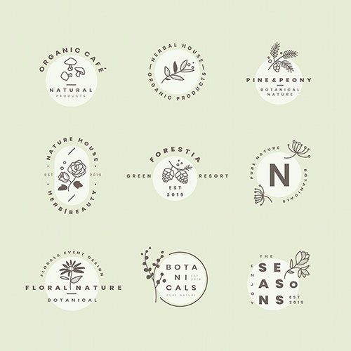 Vectors - Set of Botanical Logo Design