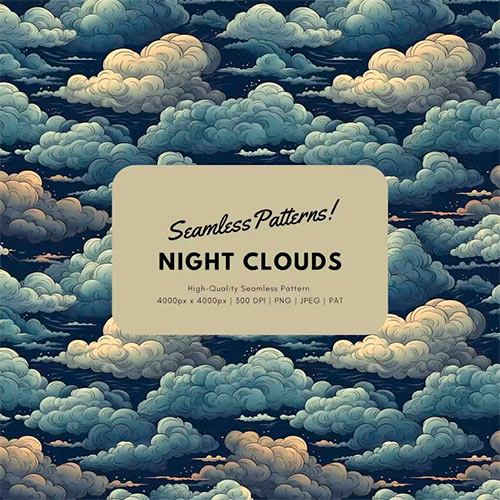 Night Clouds Seamless Pattern E8NM9TG