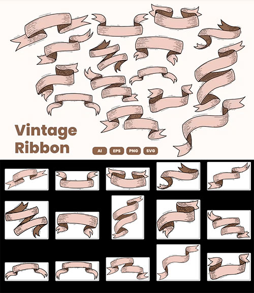 Vintage Ribbons Set ZL9YYKF