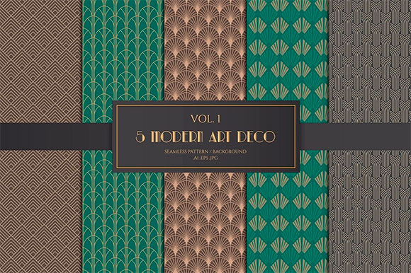 Modern Art Deco Seamless Patern Vol. 1 BSAABTZ