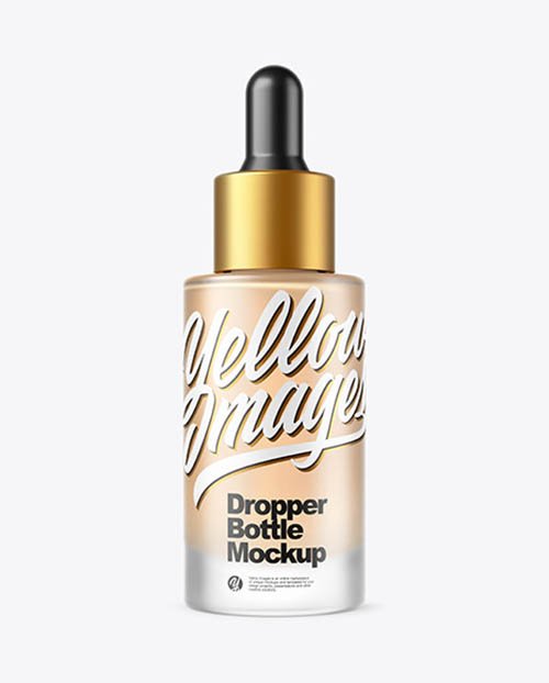 Frosted Glass Dropper Bottle Mockup 51532