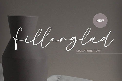 Fillerglad - Signature Font