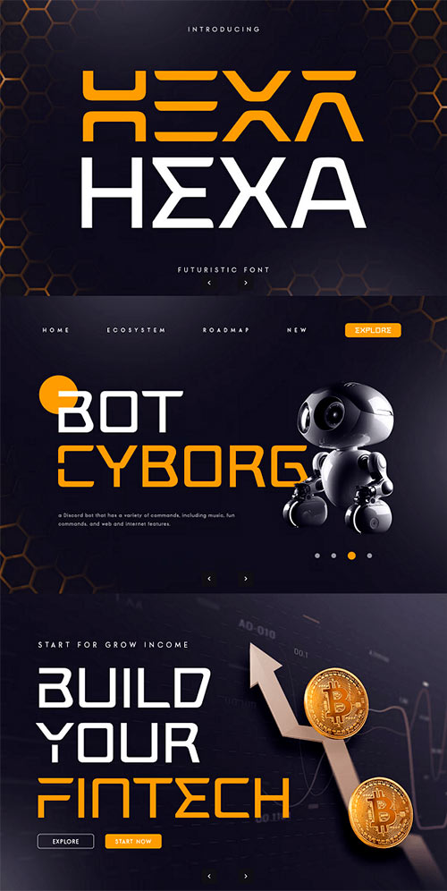 Hexa - Futuristic Font P43VJNT