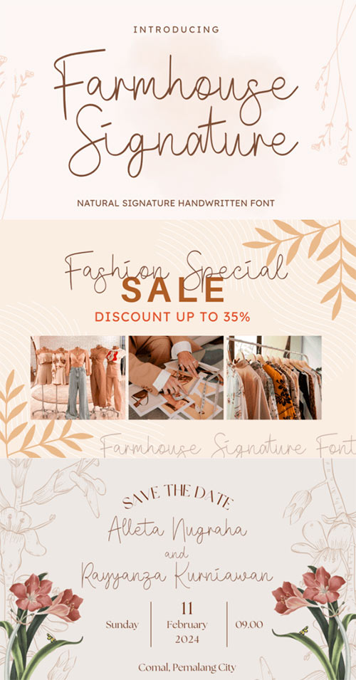 Farmhouse Signature Font 92749047