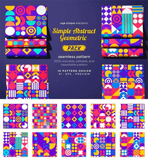 Geometric Shapes - Seamless Pattern CQY8C4X