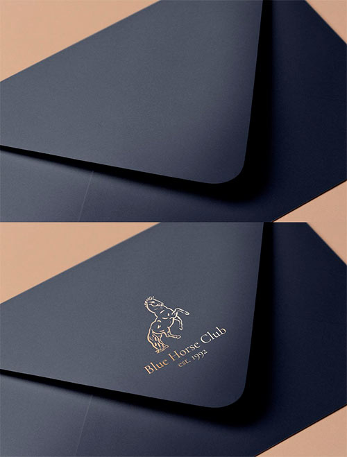 Gold Logo Mockup on Envelope 473616005