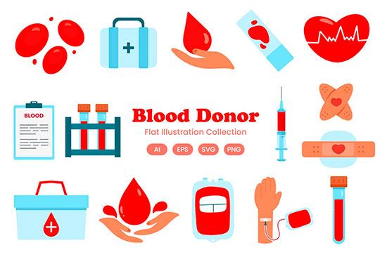 Blood Donor Illustration Pack K5XLBP5