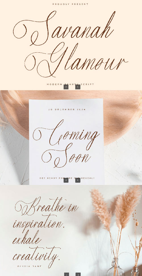 Savanah Glamour Modern Script 5THV58H