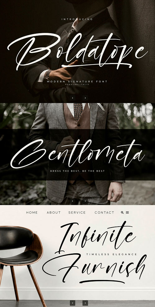 Boldatope Modern Signature Font AV48HWS