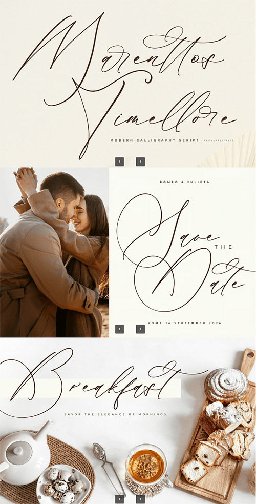 Marenttos Timellore Modern Calligraphy Font A3QFFAY