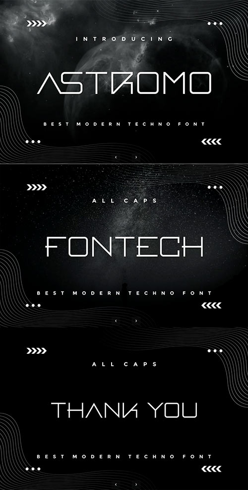 Astromo - Modern Techno Font RMFA7ET