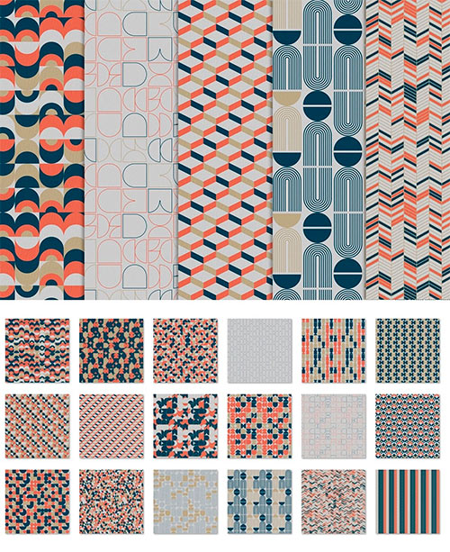 18 Bauhaus Pattern Background Textures 574RH8L